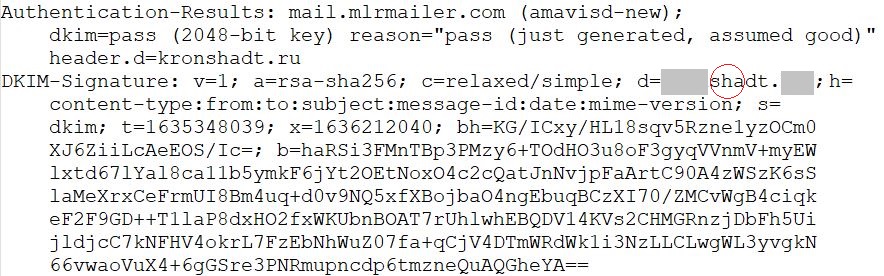 A valid DKIM signature in a spear phishing e-mail